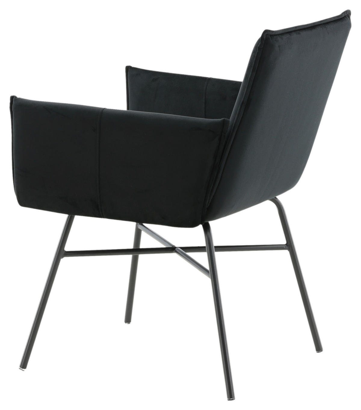 STOL stål sammet  - svart, Design, metall/textil (57/87/60cm) - Livetastic