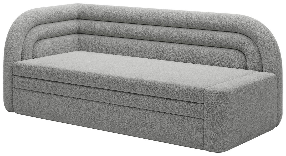 RÉCAMIERE Teddystoff Grau  - Schwarz/Grau, Design, Kunststoff/Textil (86/80/223cm) - MID.YOU