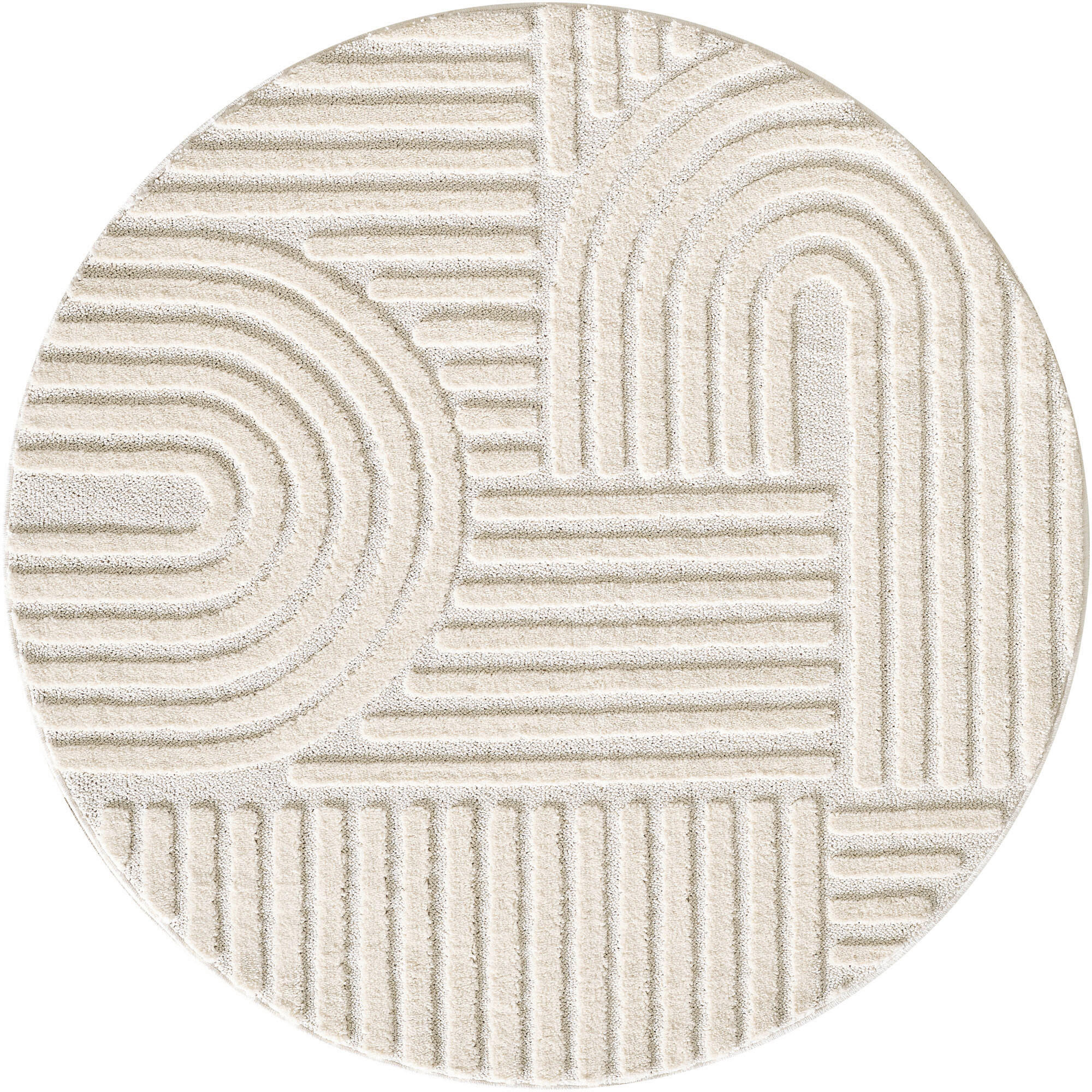 HOCHFLORTEPPICH 80 cm ART Creme  - Creme, Basics, Textil (80cm) - Novel