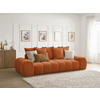 3-SITZER-SOFA EVEREST Struktur Orange  - Schwarz/Orange, MODERN, Kunststoff/Textil (278/90/115cm)