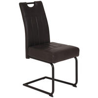 SZÁNKÓTALPAS SZÉK fém, textil antracit  - fekete/antracit, Basics, textil/fém (43/99/60cm) - Novel