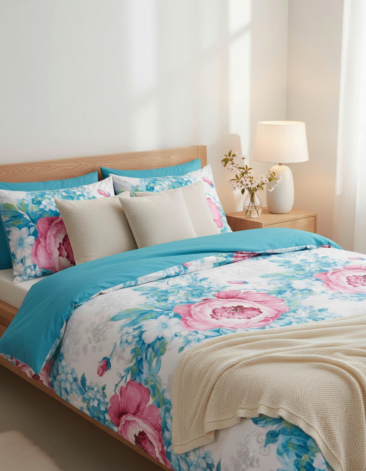 VÄNDBART PÅSLAKANSET TANJA satin 150/210 cm  - multicolor, Trend, textil (150/210cm) - Esposa
