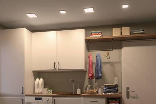 LED-PANEEL 17,5/17,5/5 cm   - Weiß, Design, Kunststoff (17,5/17,5/5cm) - Paulmann