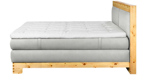 BOXSPRINGBETT 180/200 cm  in Silberfarben  - Silberfarben, Natur, Holz/Textil (180/200cm) - Linea Natura