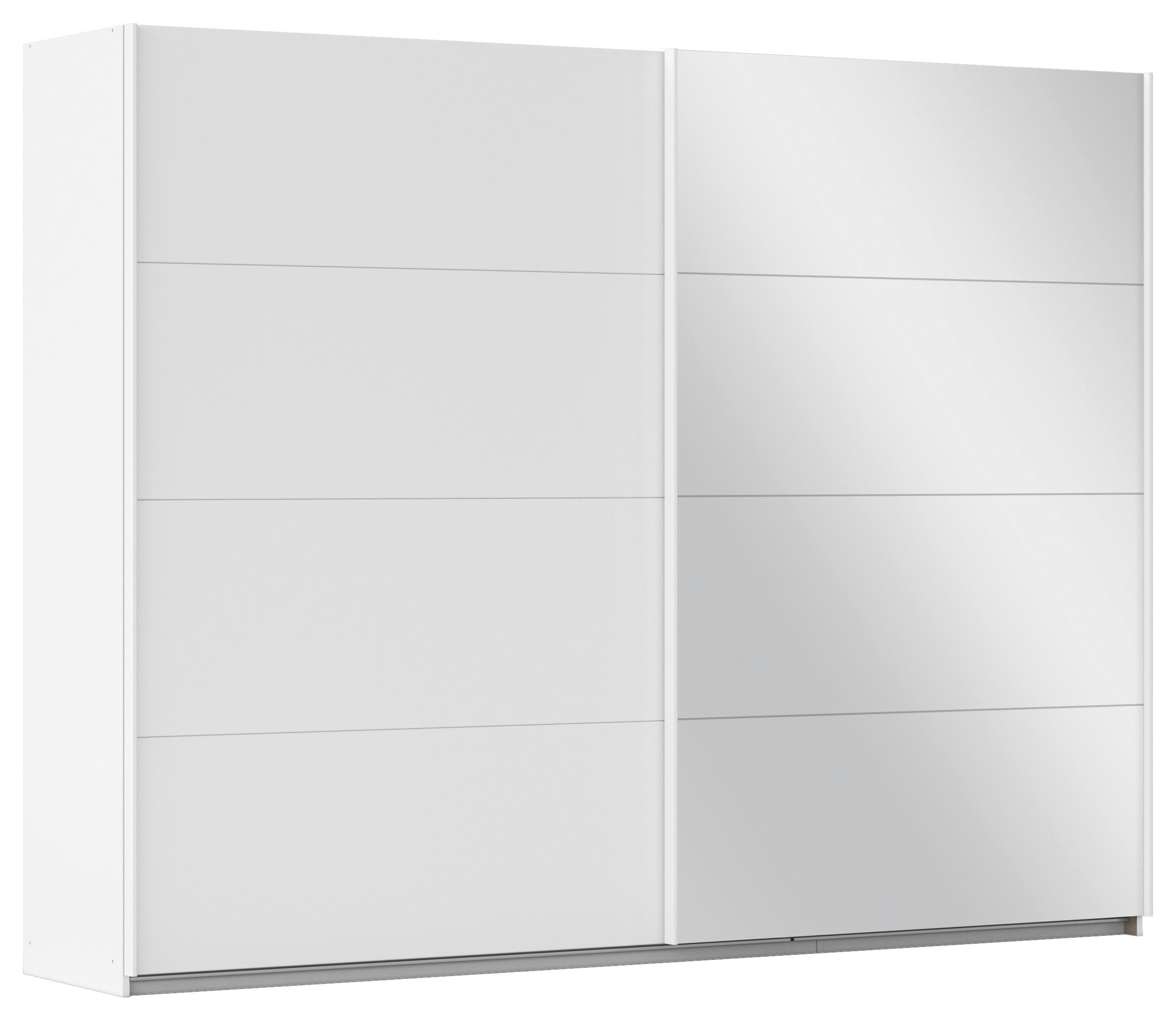 GARDEROB MED SKJUTDÖRRAR 271/210/57 cm 2-dörrar - vit, Modern, metall/trämaterial (271/210/57cm) - Rauch Möbel