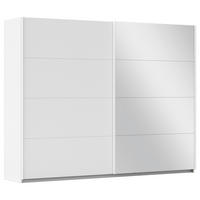SCHWEBETÜRENSCHRANK 271/210/57 cm 2-türig Weiß  - Weiß, MODERN, Holzwerkstoff/Metall (271/210/57cm) - Rauch Möbel