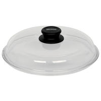 TOPFDECKEL 26 cm  - Transparent/Schwarz, Basics, Glas (26cm) - Kelomat