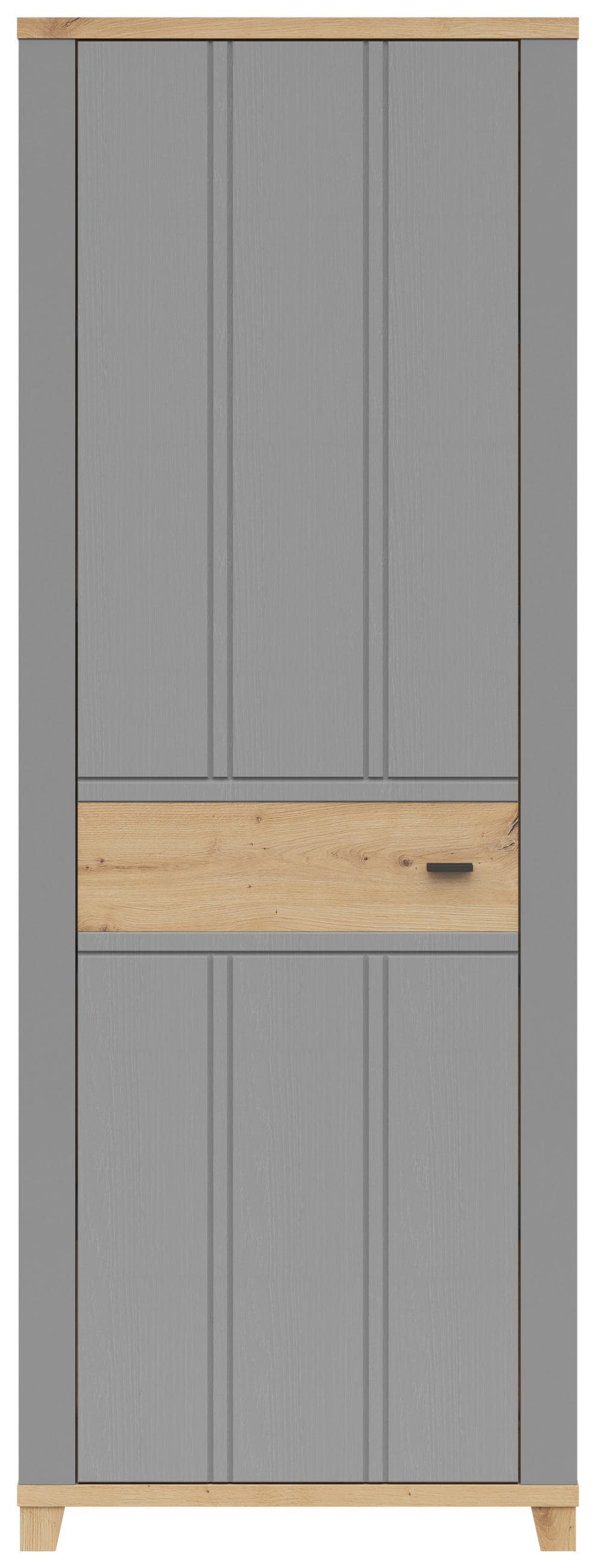 GARDEROBENSCHRANK  in 74/203/38 cm  - Graphitfarben/Eiche Artisan, LIFESTYLE, Holzwerkstoff/Kunststoff (74/203/38cm) - Hom`in