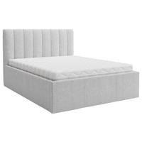 POLSTERBETT Matratze, Lattenrost, Bettkasten Hellgrau 140/200 cm  - Hellgrau, Trend, Holz/Textil (140/200cm) - Boxxx