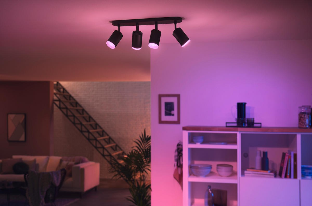 LED-SPOTKOPF Fugato 42,5/8/15,3 cm  - Schwarz, Design, Metall (42,5/8/15,3cm) - Philips HUE