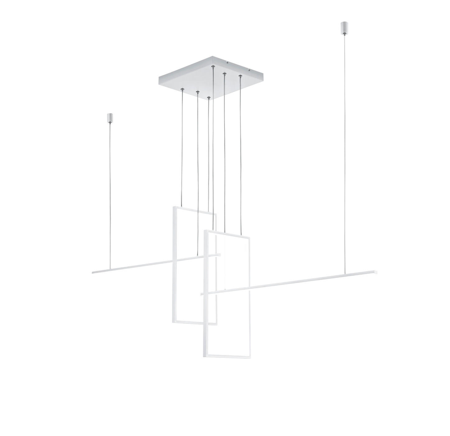 LED SVJETILJKA VISEĆA  - bijela, Design, metal (200/150/39cm)