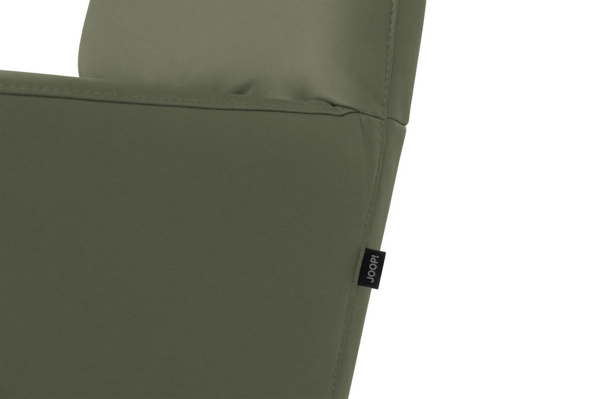 RELAXSESSEL Leder Olivgrün  - Schwarz/Olivgrün, Modern, Leder/Metall (66/110/83cm) - Joop!