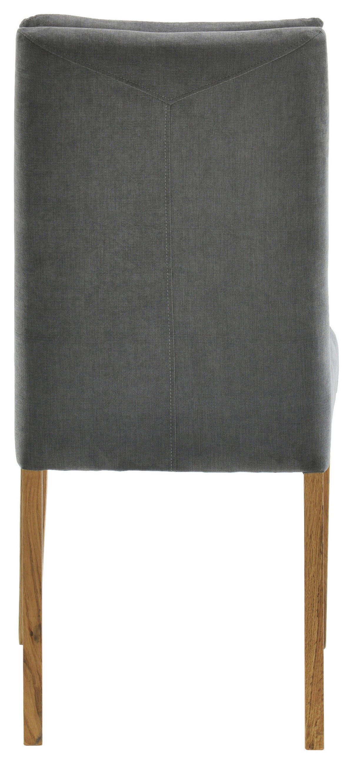 STUHL Webstoff Eichefarben, Dunkelgrau Eiche massiv  - Eichefarben/Dunkelgrau, KONVENTIONELL, Holz/Textil (47/95/64cm) - Cantus