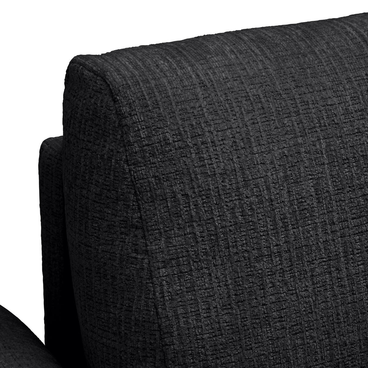 2-SITZER-SOFA in Webstoff Schwarz  - Eichefarben/Creme, Modern, Holz/Textil (150/85/92cm) - MID.YOU