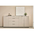 SIDEBOARD  225/99,7/42 cm 4 Schublade(n)  - Kaschmir/Schwarz, Design, Glas/Holzwerkstoff (225/99,7/42cm) - Novel