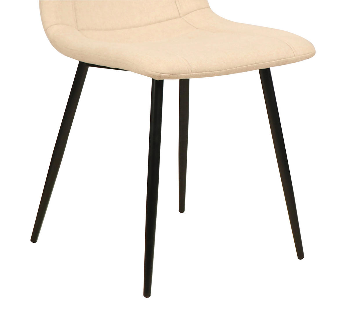 SZÉK fa, fém, textil bézs, fekete  - bézs/fekete, Design, textil/fa (45/86/55cm) - Xora