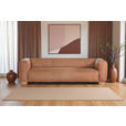 BIGSOFA Echtleder Cognac  - Cognac/Buchefarben, KONVENTIONELL, Leder/Holz (255/70/110cm) - Hom`in
