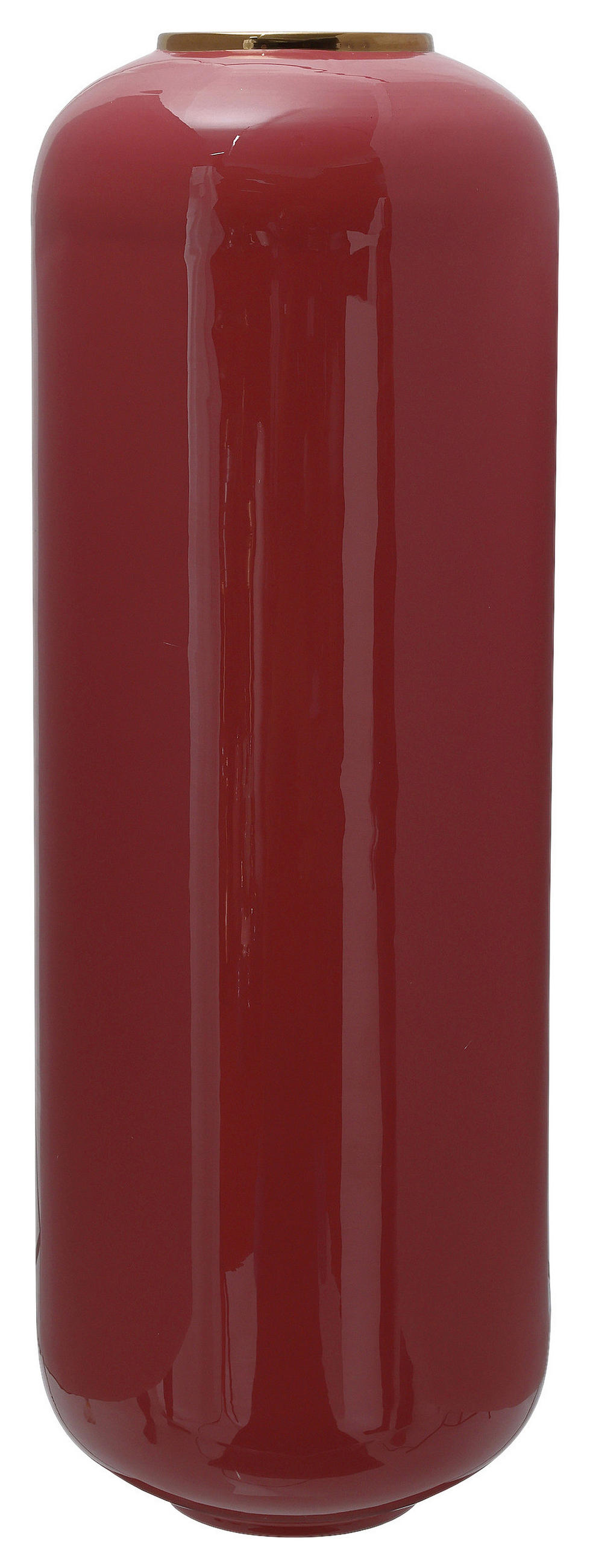 BODENVASE 69 cm  - Koralle/Goldfarben, Trend, Metall (24/69cm) - Kayoom