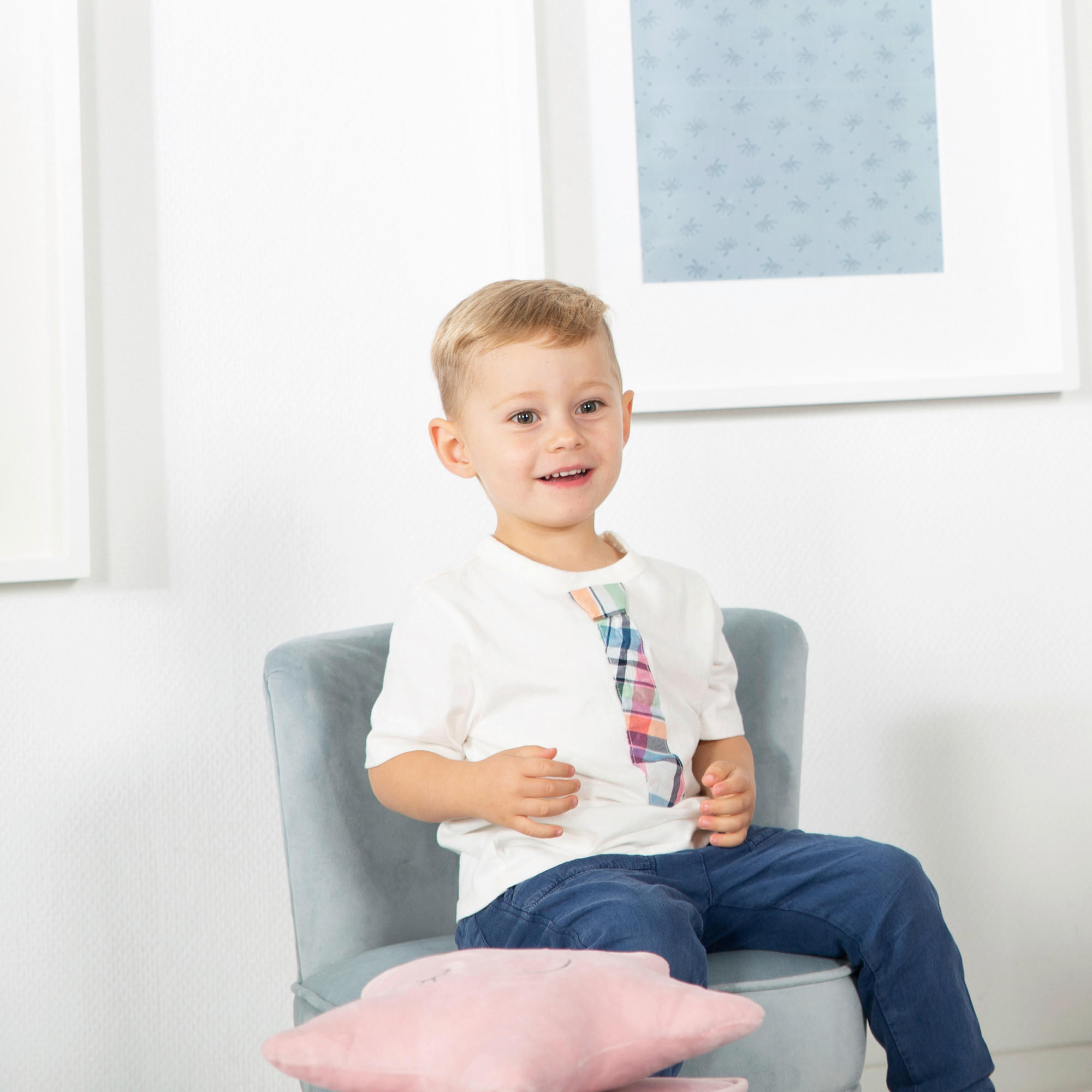 KINDERSESSEL - Hellblau, Basics, Textil (44/50/48cm) - Roba