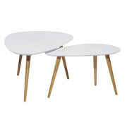 KONFERENČNÍ STOLEK, dub, hnědá, bílá - bílá/hnědá, Design, dřevo/kompozitní dřevo (116/75/66/43/45/39cm) - Carryhome