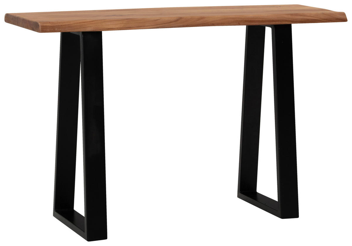 SCHREIBTISCH 118/41/76,5 cm  in Akaziefarben  - Schwarz/Akaziefarben, Modern, Holz/Metall (118/41/76,5cm) - MID.YOU
