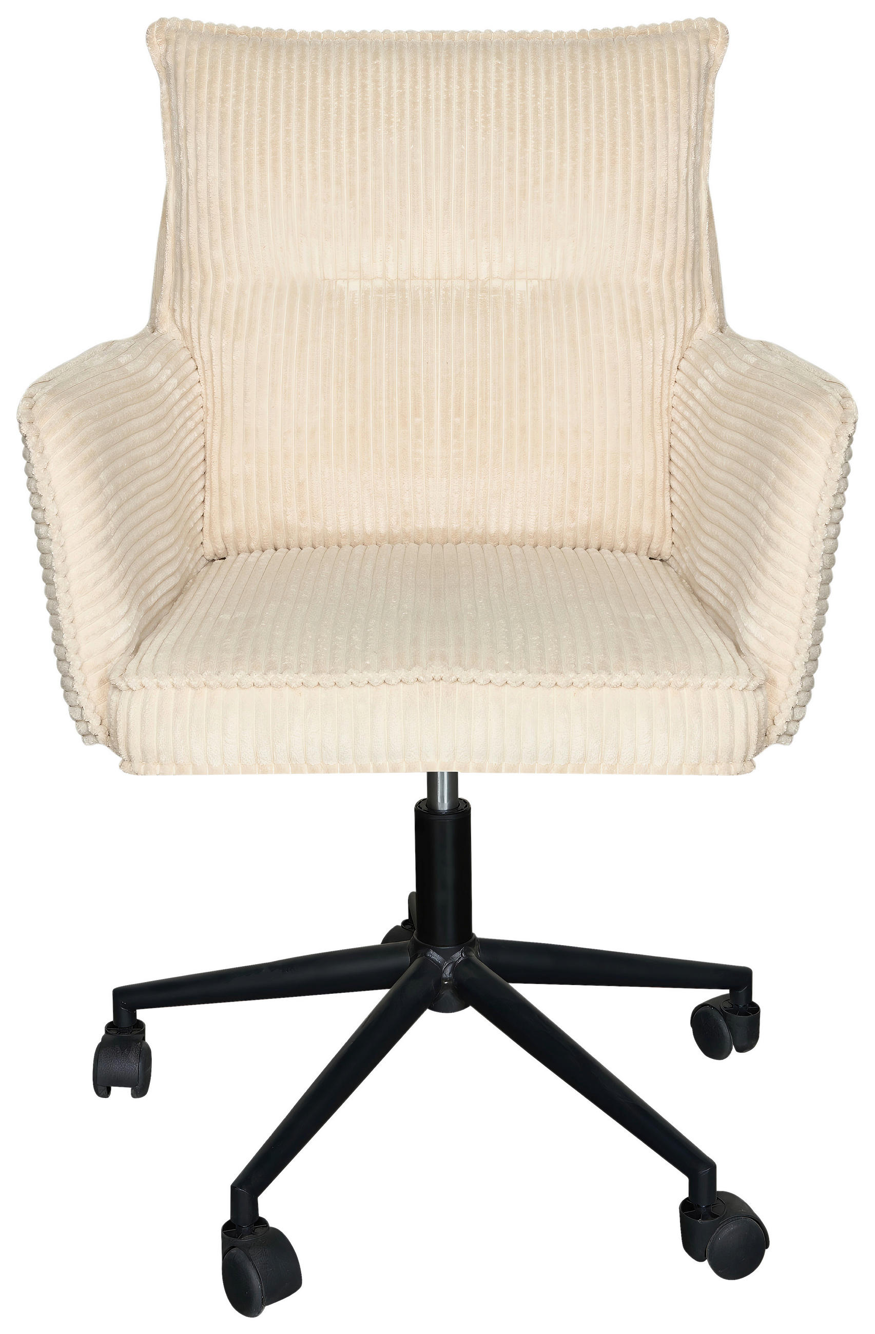 STOLICA OKRETNA  crna, bež  metal, tekstil  - bež/crna, Moderno, metal/tekstil (58,5/88/95/63cm) - Livetastic