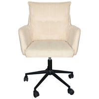 STOLICA OKRETNA  crna, bež  metal, tekstil  - bež/crna, Moderno, metal/tekstil (58,5/88/95/63cm) - Livetastic