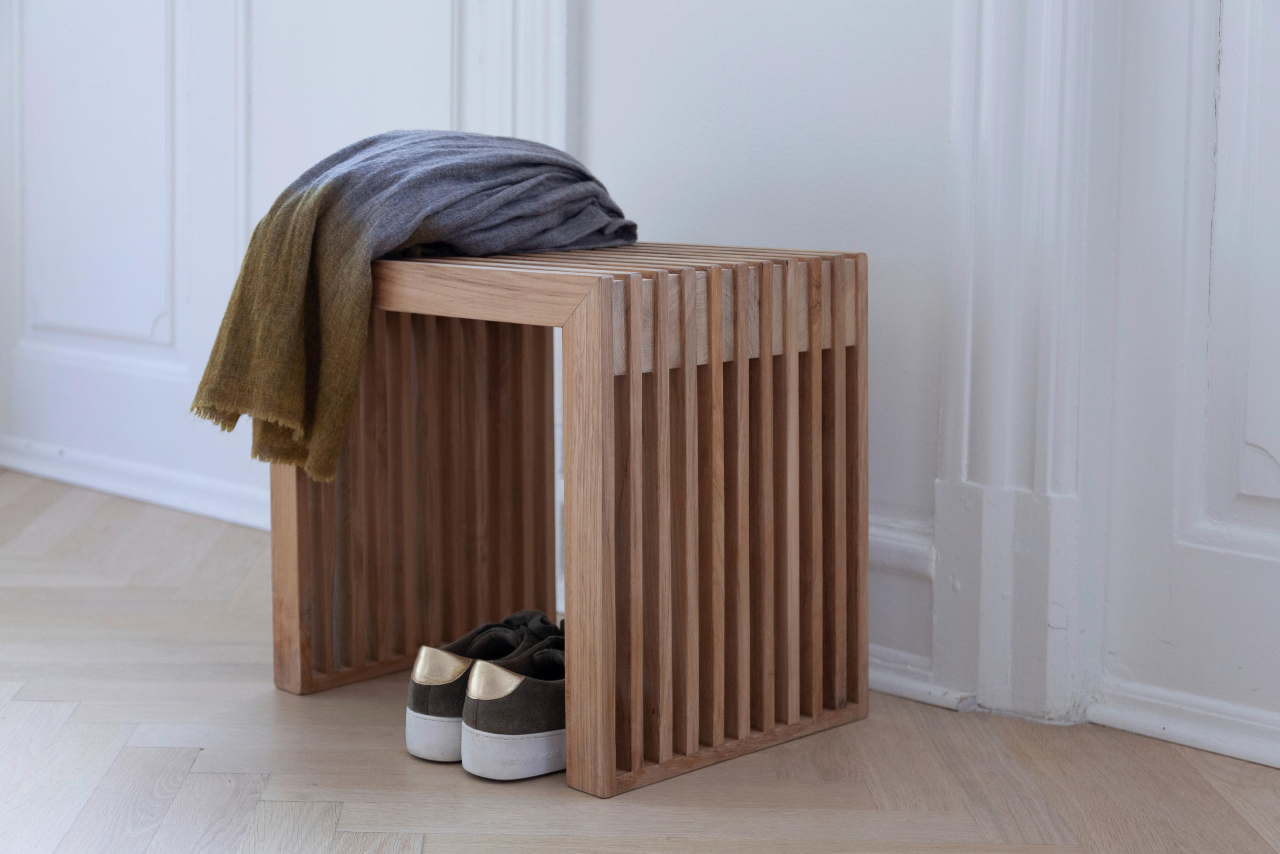 HOCKER Teakholz Teakfarben  - Teakfarben, KONVENTIONELL, Holz (45/43/35cm) - MID.YOU