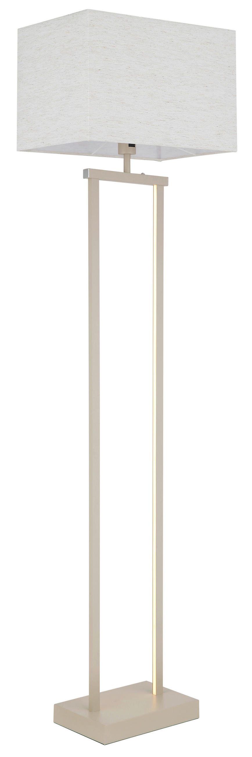 STOJEČA LED-SVETILKA  Sydney   3000 K   - naravne barve/peščene barve, Design, kovina/tekstil (40/27/153cm) - Globo