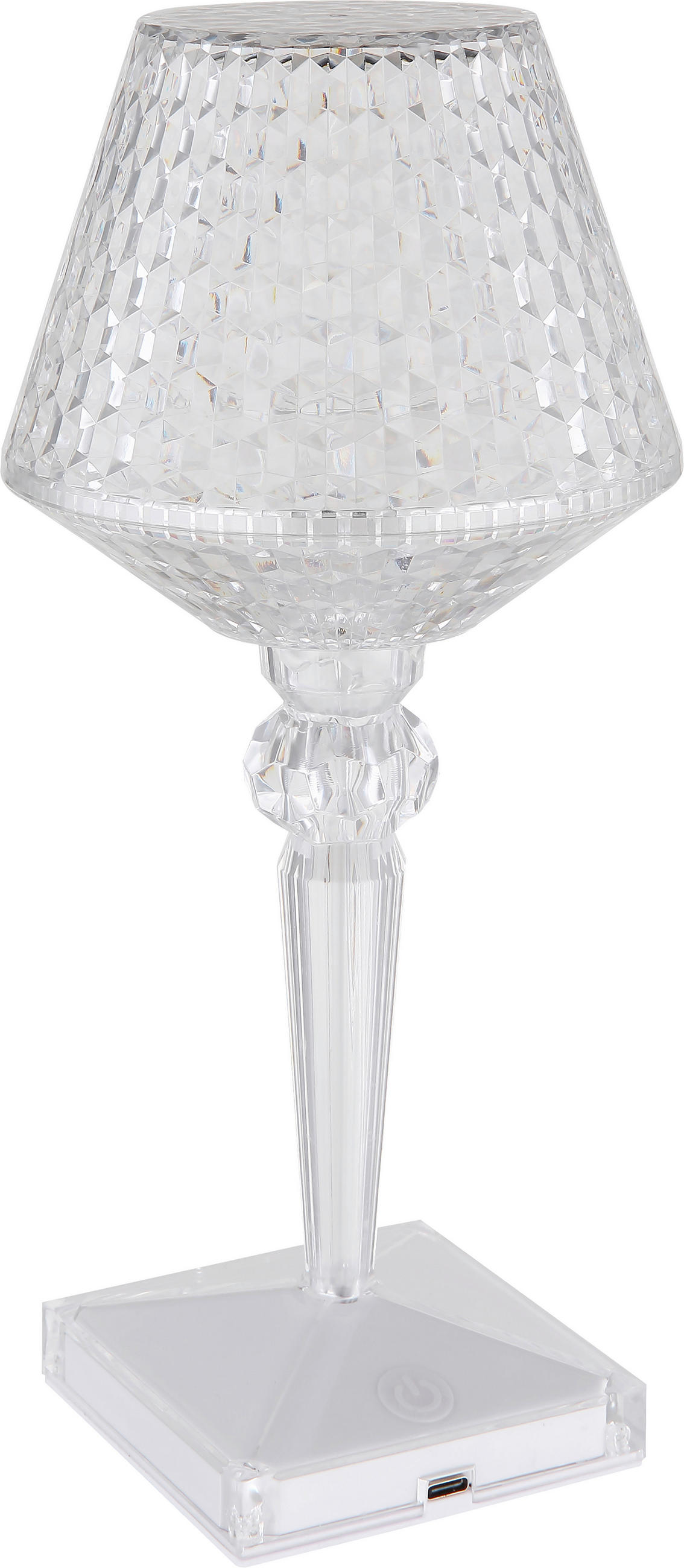 AKKU-TISCHLEUCHTE 12/26 cm  - Klar, KONVENTIONELL, Kunststoff (12/26cm) - Novel