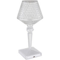 AKKU-TISCHLEUCHTE 12/26 cm  - Klar, KONVENTIONELL, Kunststoff (12/26cm) - Novel