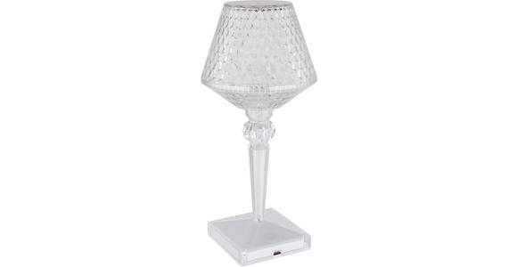 AKKU-TISCHLEUCHTE 12/26 cm  - Klar, KONVENTIONELL, Kunststoff (12/26cm) - Novel