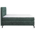 BOXSPRINGBETT 140/200 cm  in Dunkelgrau  - Dunkelgrau/Schwarz, Design, Textil/Metall (140/200cm) - Esposa