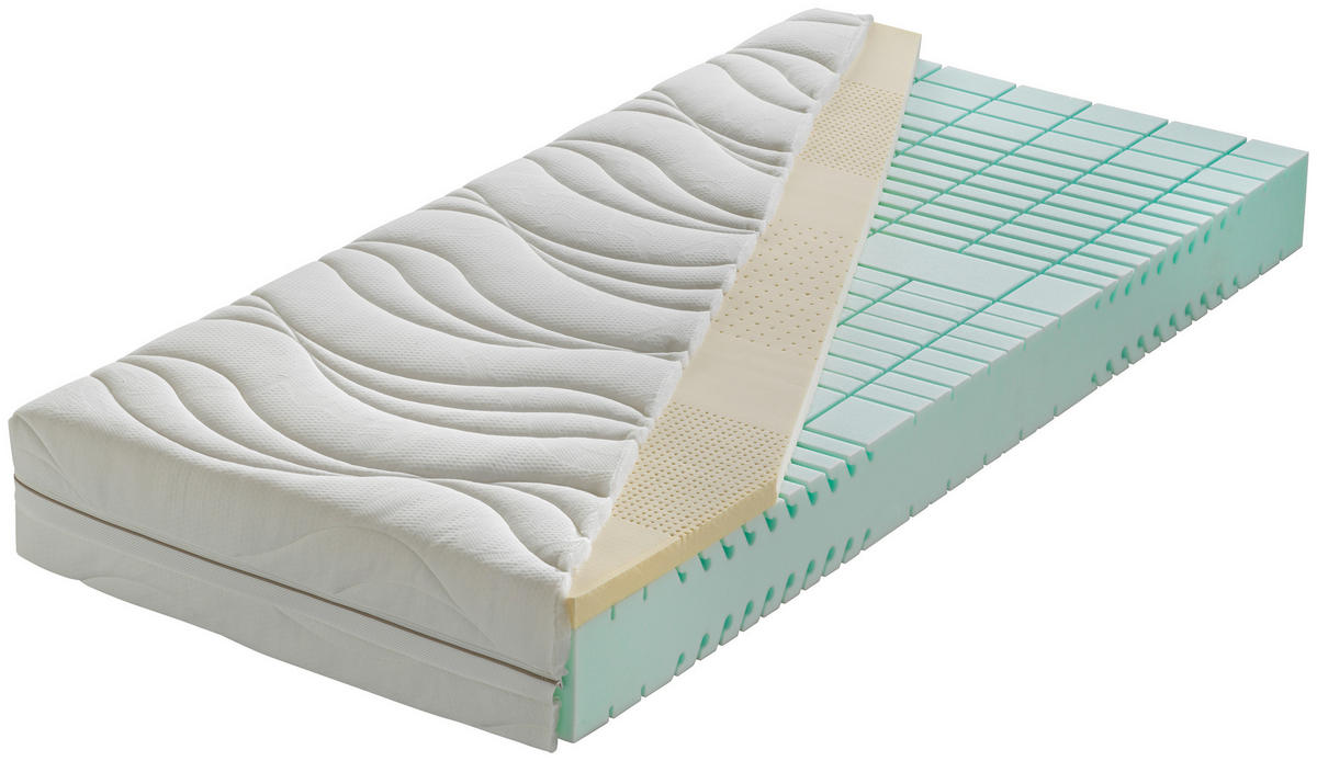 LEŽIŠČE IZ UDOBNE PENE 90/200 cm  - bela, Basics, tekstil (90/200cm) - Optimo