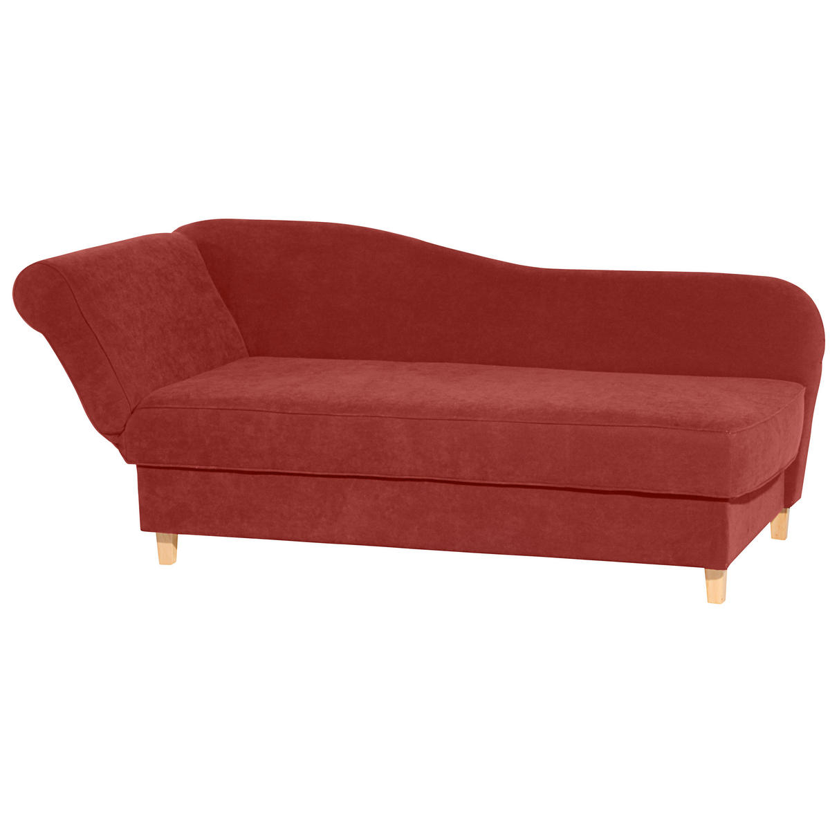 RÉCAMIERE in Velours Terracotta  - Buchefarben/Terracotta, Design, Holz/Textil (190/88/82cm) - Max Winzer