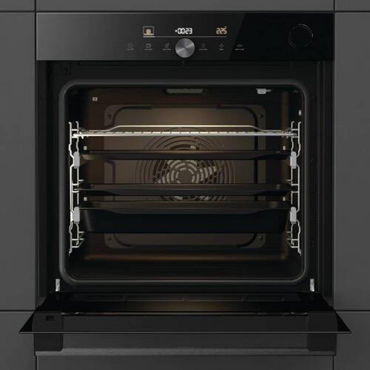 EINBAUHERD 742105  - Schwarz, Basics, Glas/Metall (59,5/59,5/56,4cm) - Gorenje
