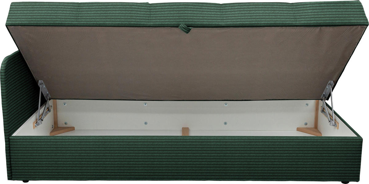 LIEGE Cord Grün  - Schwarz/Grün, Basics, Kunststoff/Textil (95/90/205cm) - Xora