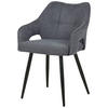 ARMLEHNSTUHL  in Eisen Webstoff  - Schwarz/Grau, MODERN, Holz/Textil (60,5/81,5/55,5cm) - MID.YOU