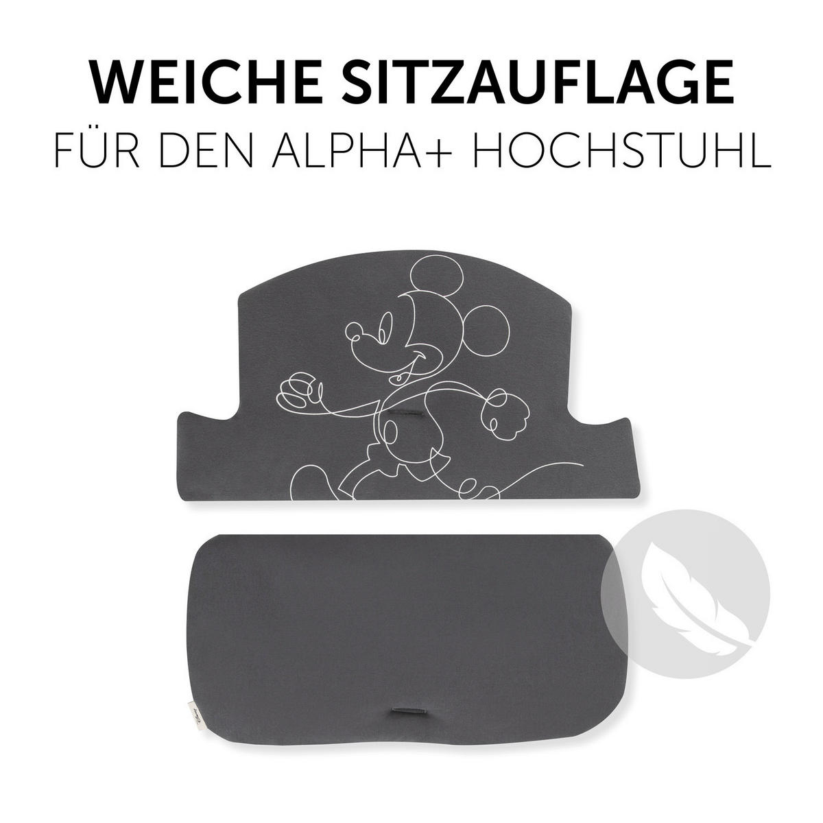 HOCHSTUHLEINLAGE MICKEY & MINNIE  - Anthrazit, Trend, Textil (27/47/8cm) - Hauck