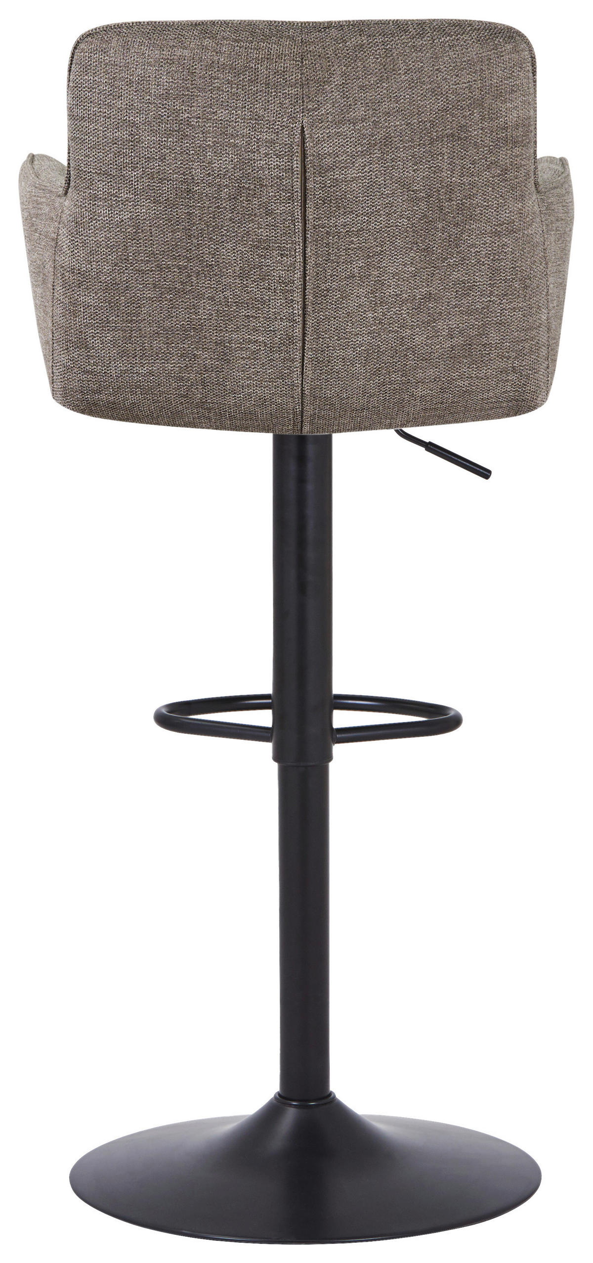 BARHOCKER in Metall, Textil Schwarz, Hellbraun  - Hellbraun/Schwarz, MODERN, Textil/Metall (55/91.5-113/52cm) - Livetastic