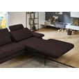 ECKSOFA in Echtleder Braun  310/180 cm  - Schwarz/Braun, Design, Leder/Metall (310/180cm) - Dieter Knoll