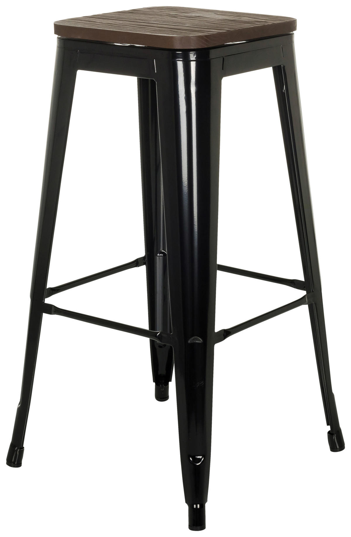 BAROVÁ ŽIDLE, černá - černá, Moderní, kov/dřevo (44cm) - MID.YOU
