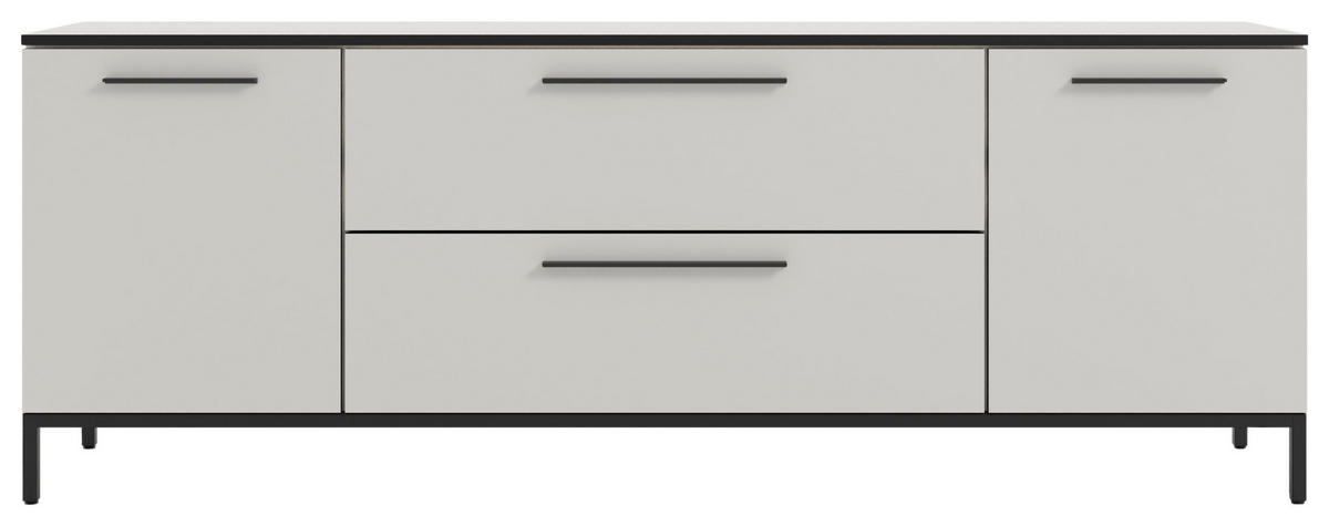 LOWBOARD Soul  in 180/66/40 cm  - Schwarz/Weiß, MODERN, Holzwerkstoff/Metall (180/66/40cm)