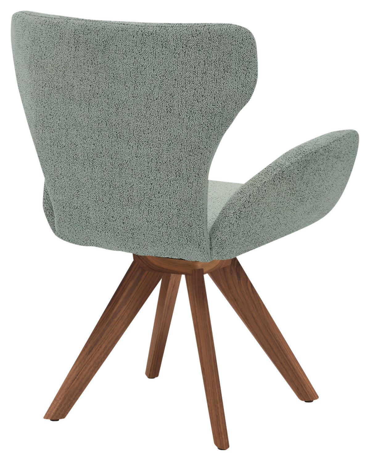 ARMLEHNSTUHL  Stoffauswahl, Typenauswahl, inklusive Armlehnen, Gestellauswahl, gepolsterte Armlehnen Bouclé  - Blau/Nussbaumfarben, Design, Holz/Textil (65/93/68cm) - Musterring