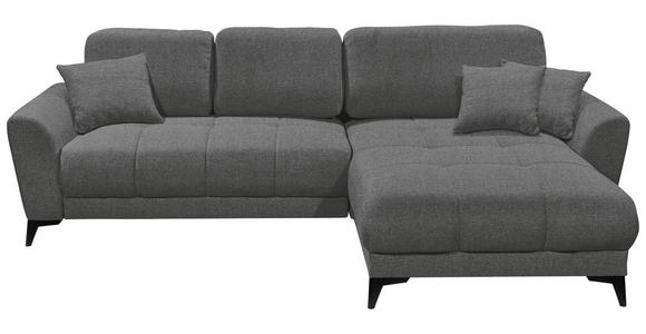 ECKSOFA Anthrazit Webstoff  - Anthrazit/Schwarz, KONVENTIONELL, Kunststoff/Textil (281/189cm) - Carryhome