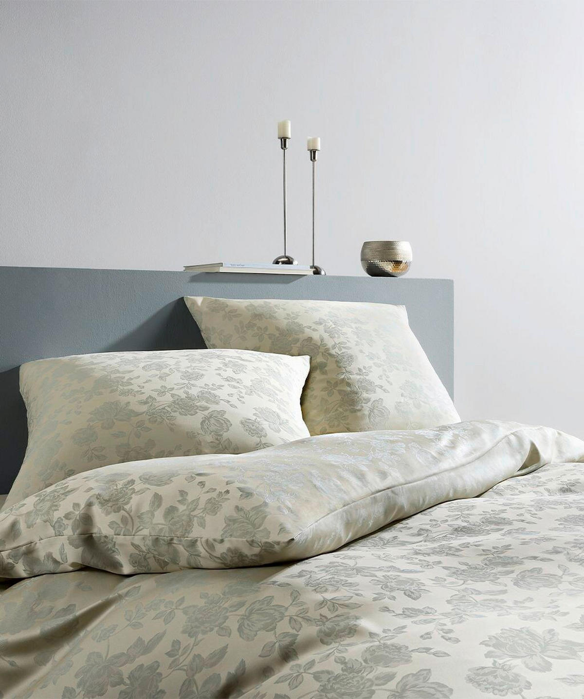 BETTWÄSCHESET Black Premium Tencel Damast Damast 240/240 cm  65 cm/100 cm  - Salbeigrün, Basics, Textil (240/240cm) - Fleuresse