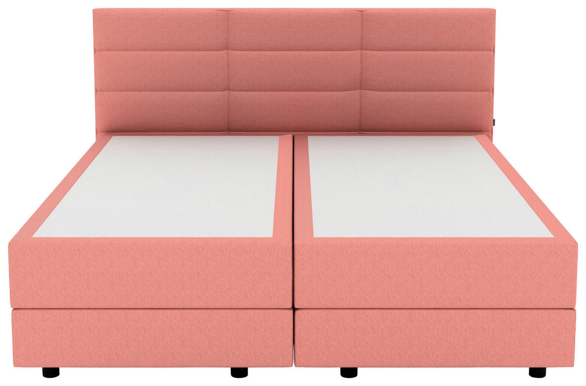 BOXSPRINGBETT 180/200 cm  in Koralle  - Koralle/Schwarz, KONVENTIONELL, Holzwerkstoff/Kunststoff (180/200cm) - Musterring