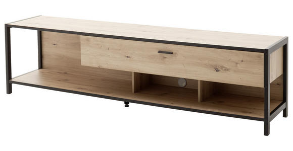 TV-ELEMENT 215/57/46 cm  - Eichefarben/Anthrazit, Design, Holzwerkstoff/Metall (215/57/46cm) - Carryhome