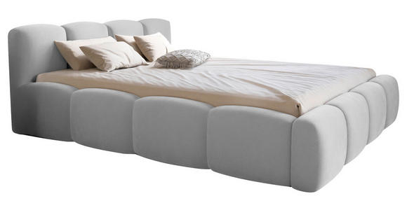 POLSTERBETT Lattenrost, Bettkasten Weiß 160/200 cm  - Schwarz/Weiß, Design, Holz/Textil (160/200cm) - Carryhome