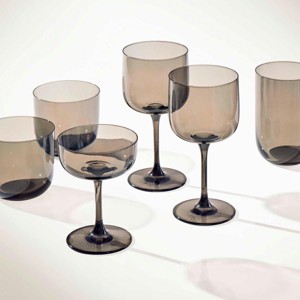 WASSERGLAS Like Smoke 200 ml 2-teilig  - Dunkelgrau, KONVENTIONELL, Glas (9/9/8,30cm) - like.Villeroy & Boch